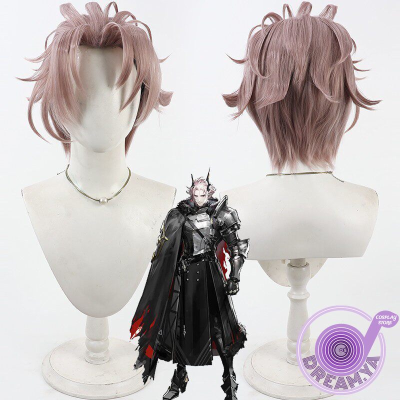 Synthetic Wigs - Peruka Cosplay Theresis Arknights Różowa Krótka