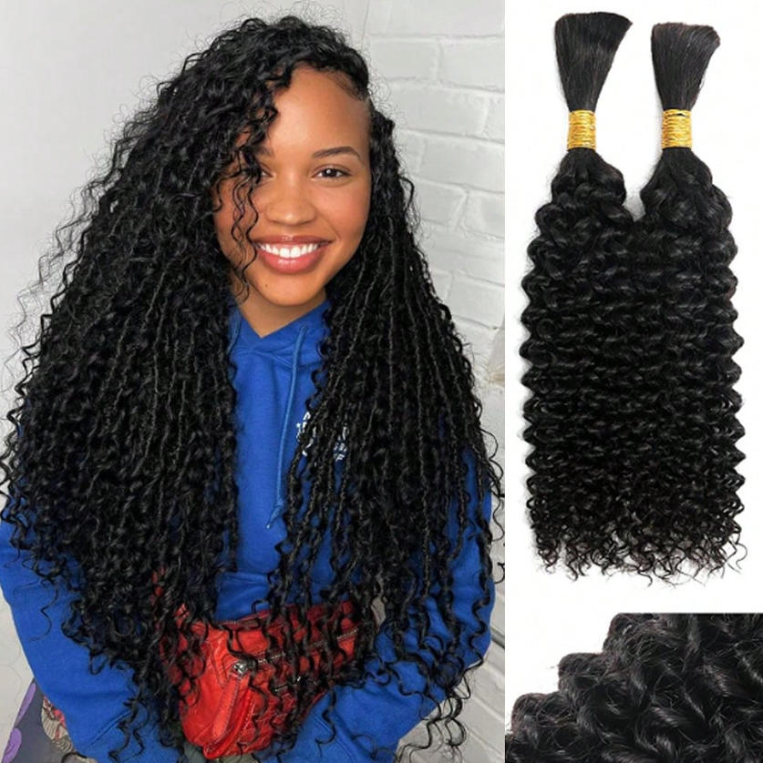 Water Wave Bulk Human Hair For Braiding - Włosy naturalne do zaplatania bez treski,