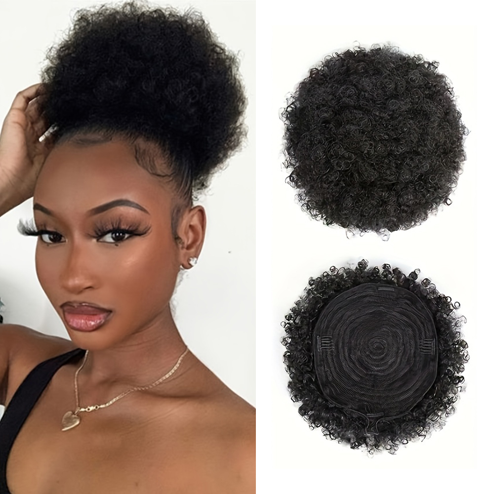 Drawstring Afro Curly Puff Ponytail - Afro Kinky Puffs 100% Ludzkie Włosy