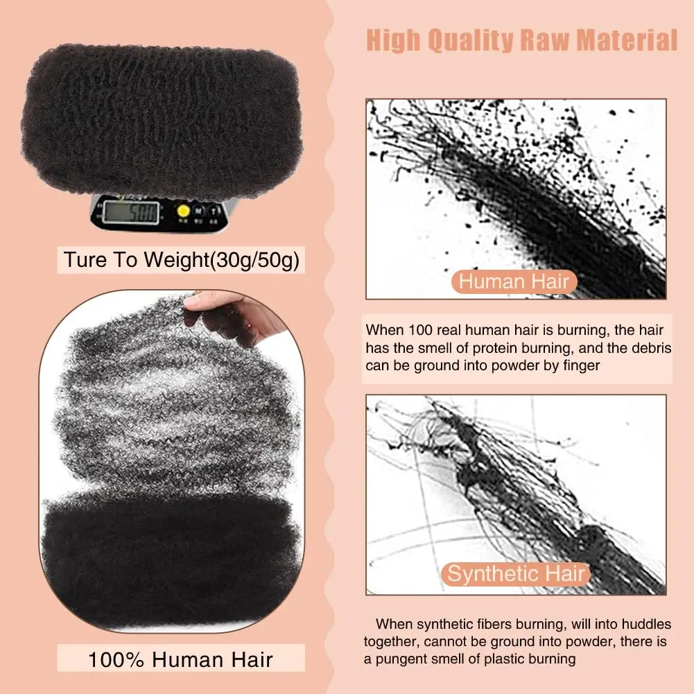 30g/50g 4C Afro Kinkys Bulk Na – Water Wave Bulk Human Hair For Braiding recenzja i cena