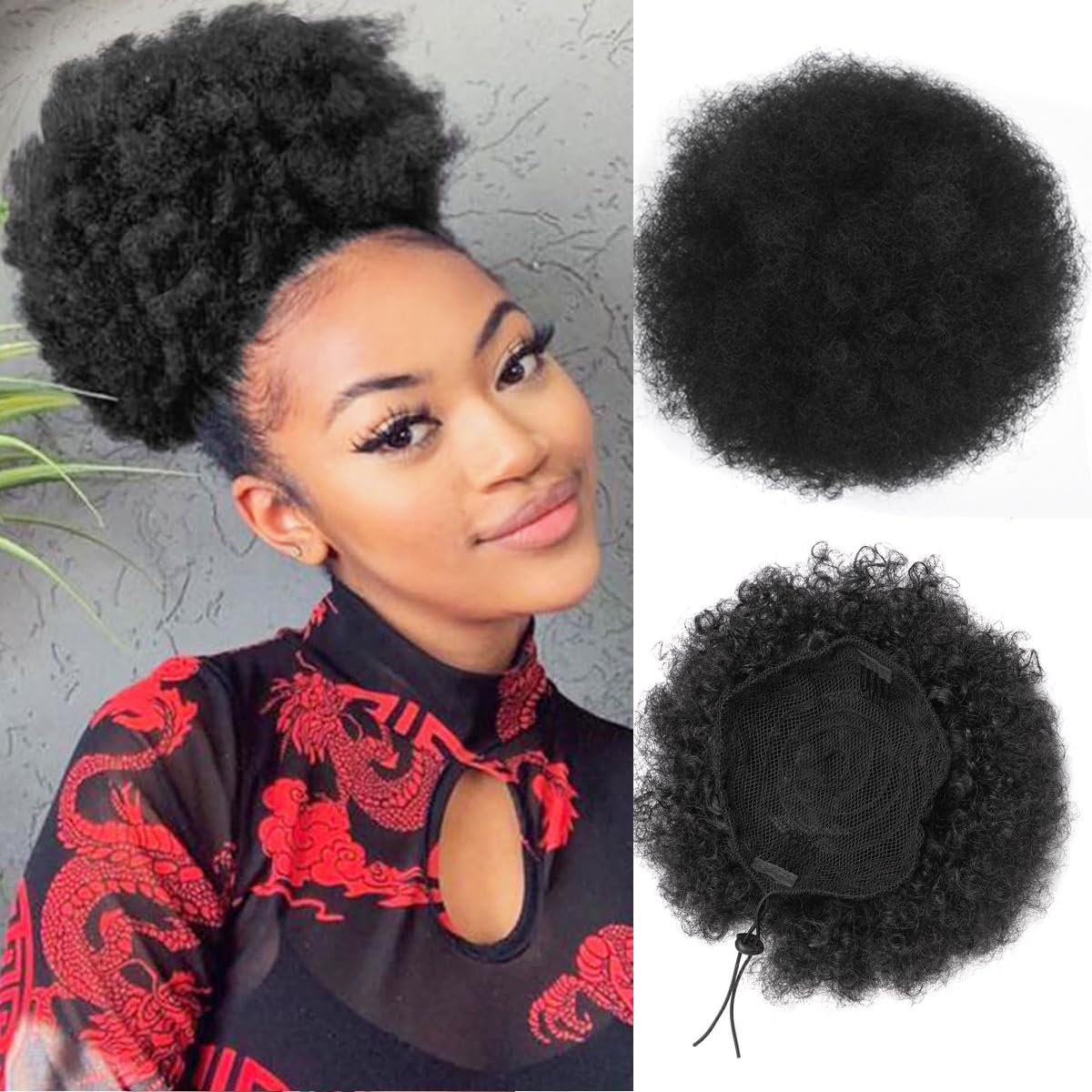 Afro Puff kucyk ze sznurkiem d – Drawstring Afro Curly Puff Ponytail recenzja i cena