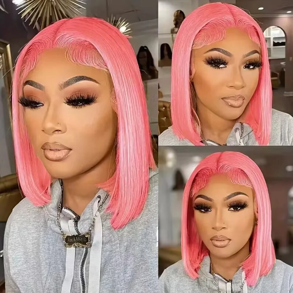 10-calowa różowa peruka typu b – Pre Parted 13X4 Lace Front Bob Wig recenzja i cena