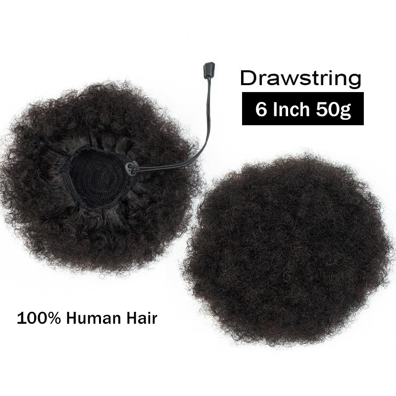 Afro Kinky Puffs 100% Ludzkie  – Drawstring Afro Curly Puff Ponytail recenzja i cena